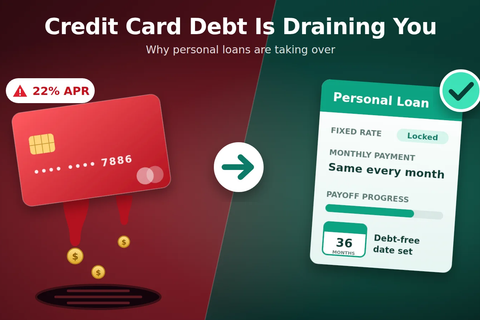 Credit card debt is draining you: why personal loans are taking over